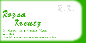 rozsa kreutz business card