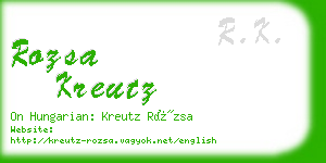 rozsa kreutz business card
